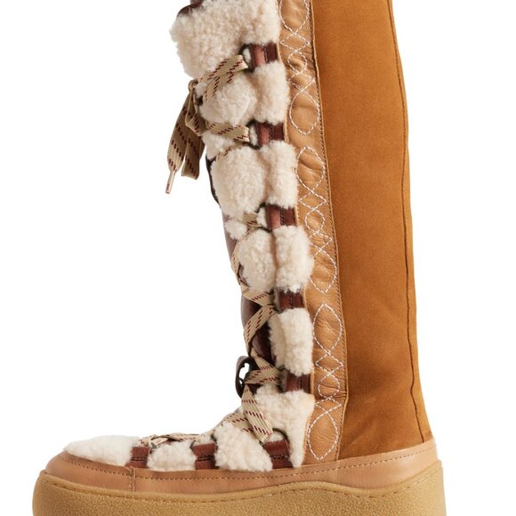 Free People Wilder Mukluk Genuine Shearling Boots Flatform NIB Retail $258 - Picture 7 of 10